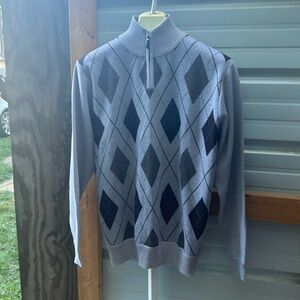 True Rock Men's Long Sleeve 1/4 Zip Sweater (Cel)